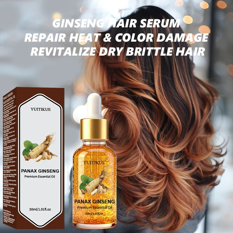 YUITIKUE Natural Ginseng Hair Oil – Nourishing & Lightweight Nourishing Hair Oil Zpaxo