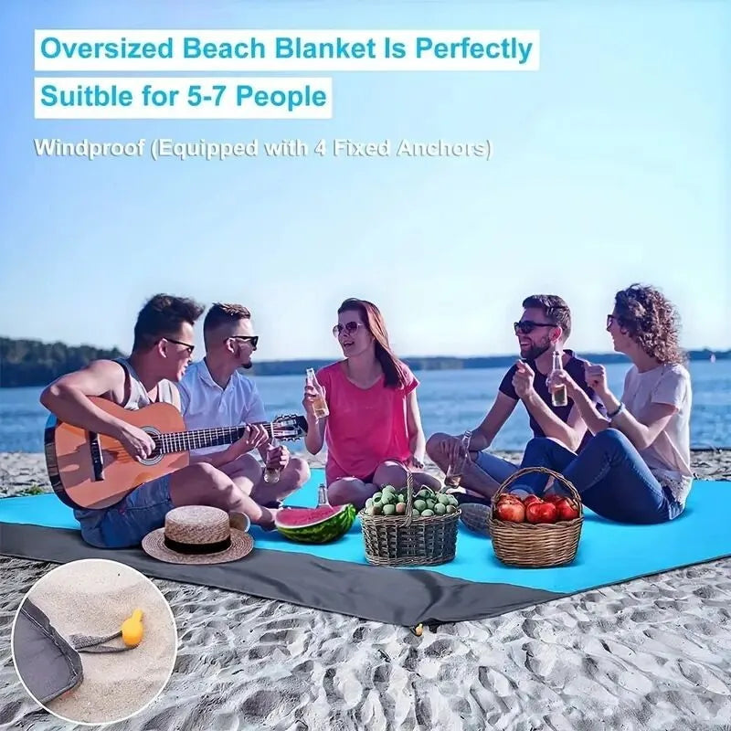 Camping Mat 4 Foldable Corner Stakes Suitable Outdoor Travel Vacation Zpaxo