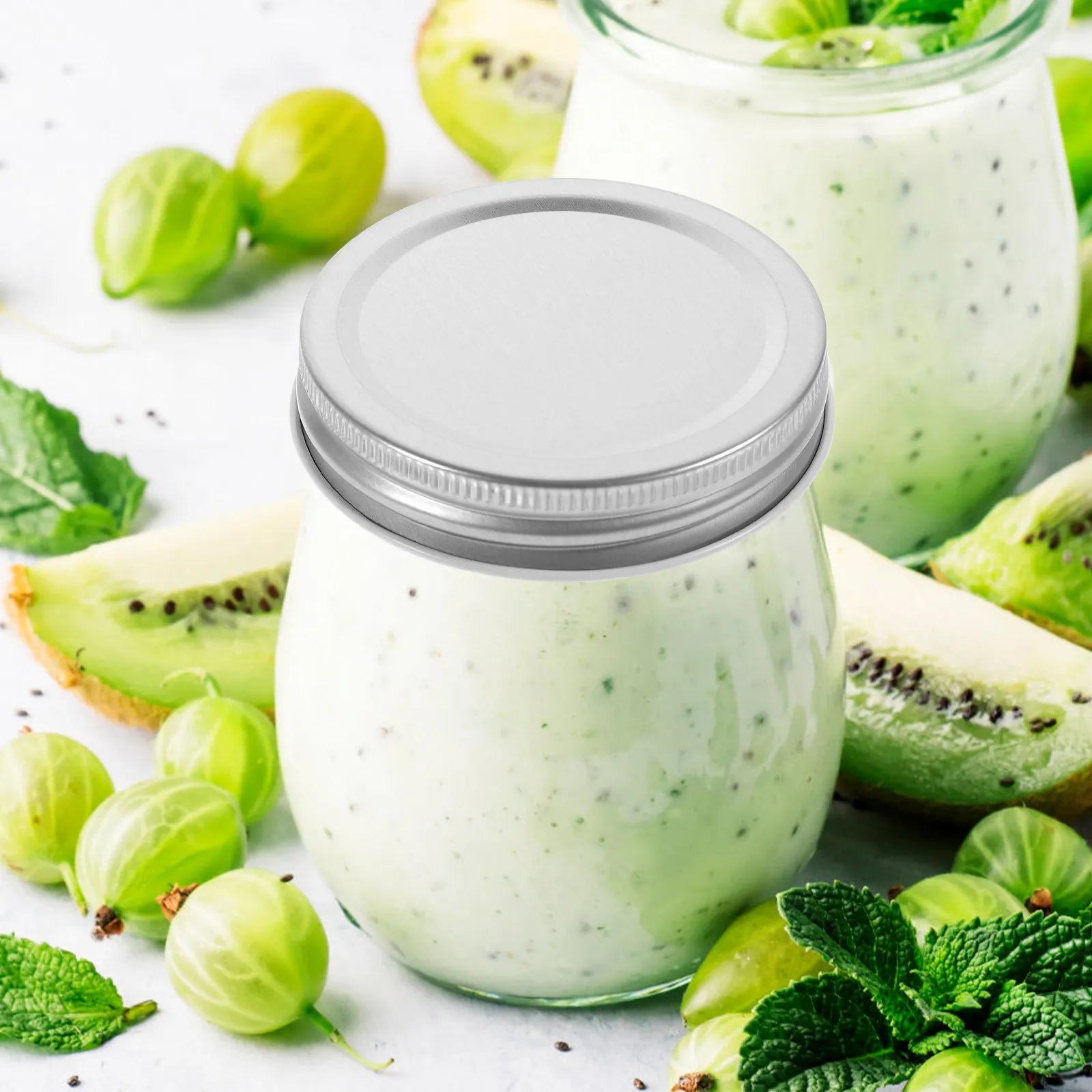 Tinplate Mason Jar Lids Wide Mouth Regular Reusable Leakproof Storage