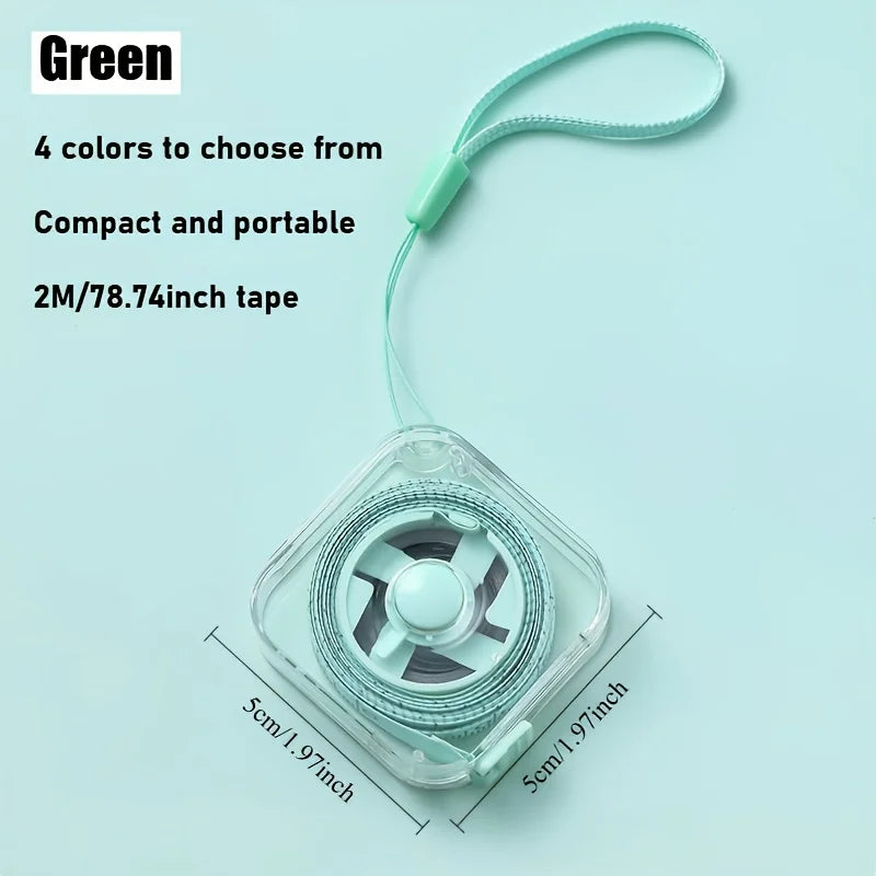Portable Soft Tape Measure 2M 6FT Cute Retractable Lock Clear CM Inch