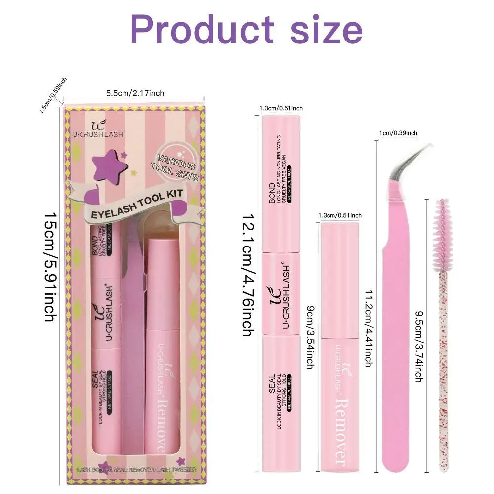 Waterproof Eyelash Extension Glue Non-irritating Tweezers Lash Zpaxo