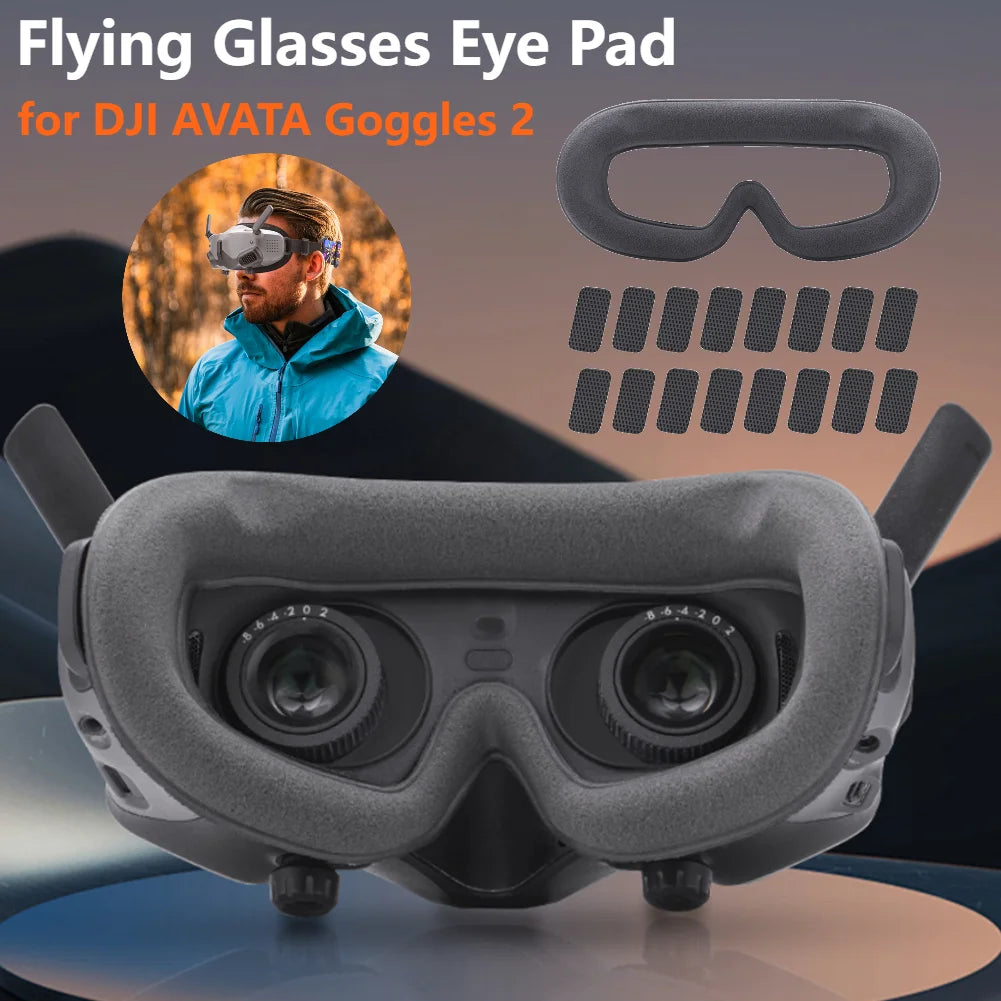 Sponge Flying Glasses Eye Pad Comfortable Eye Cushion Cover Anti-Light Leakage Face Padding Accessories for DJI AVATA Goggles 2 Zpaxo