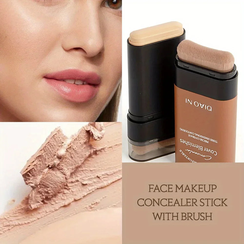 Foundation stick with brush concealer to brighten skin tone and last for a long time without makeup foundation Zpaxo