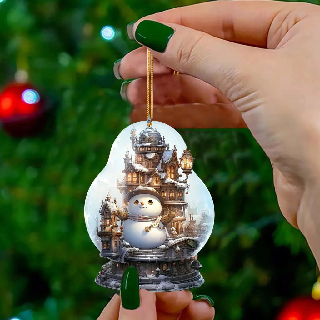 Acrylic Snowman Christmas Hanging Ornament | Festive Tree Decor
