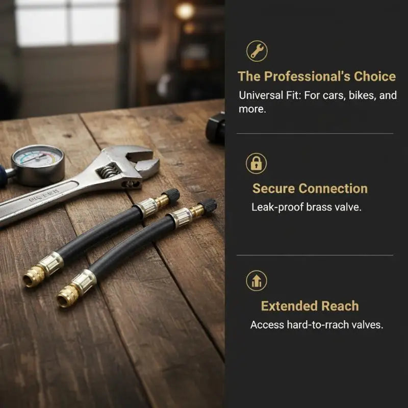 Flexible Tire Valve Stem Extension Tube – Car, Bike & Scooter