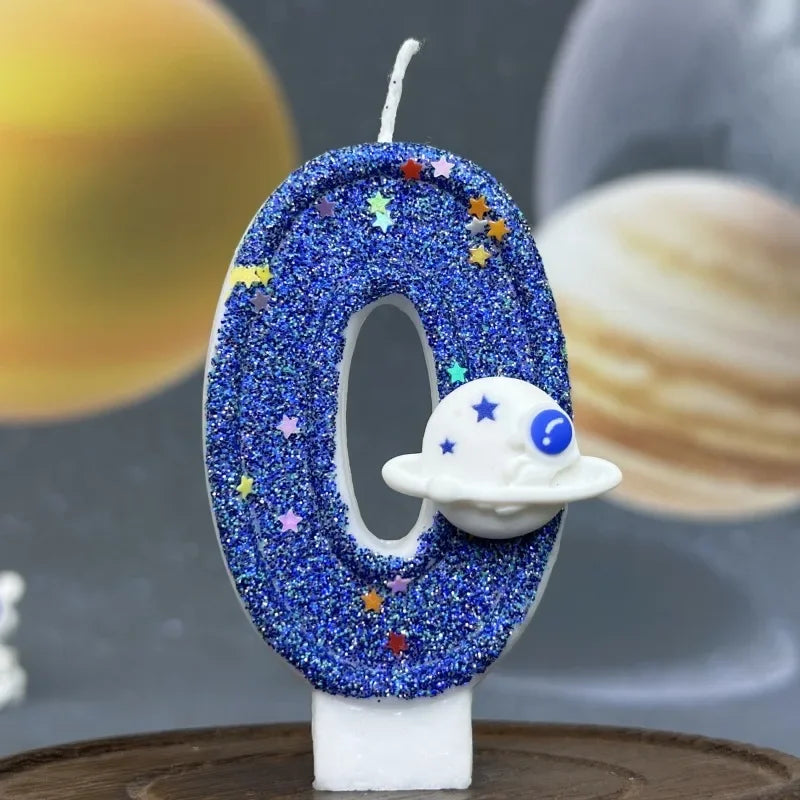 Boys Space Universe Birthday Number Candle Cake Topper Cake Topper Zpaxo 0