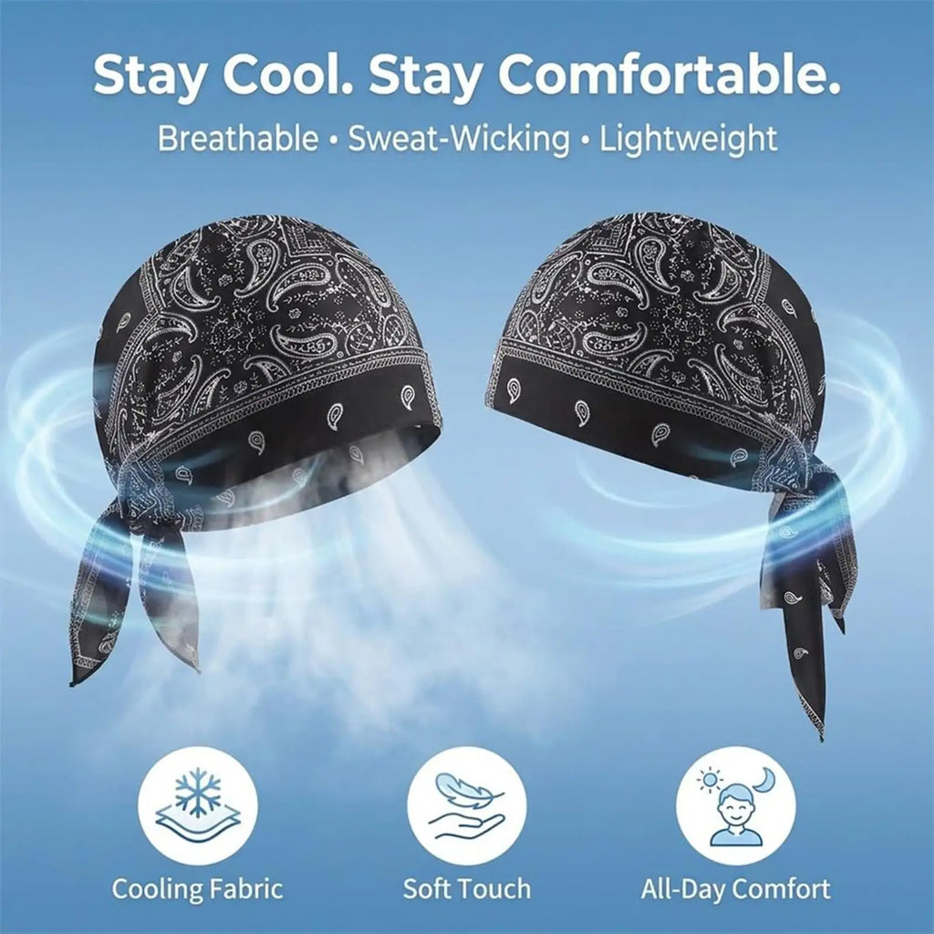 1PC Breathable Quick Dry Bandana Pirate Cap Helmet Liner Cooling Bicycle Headscarf Cycling Hat Headband Cooling Bicycle Hat Zpaxo