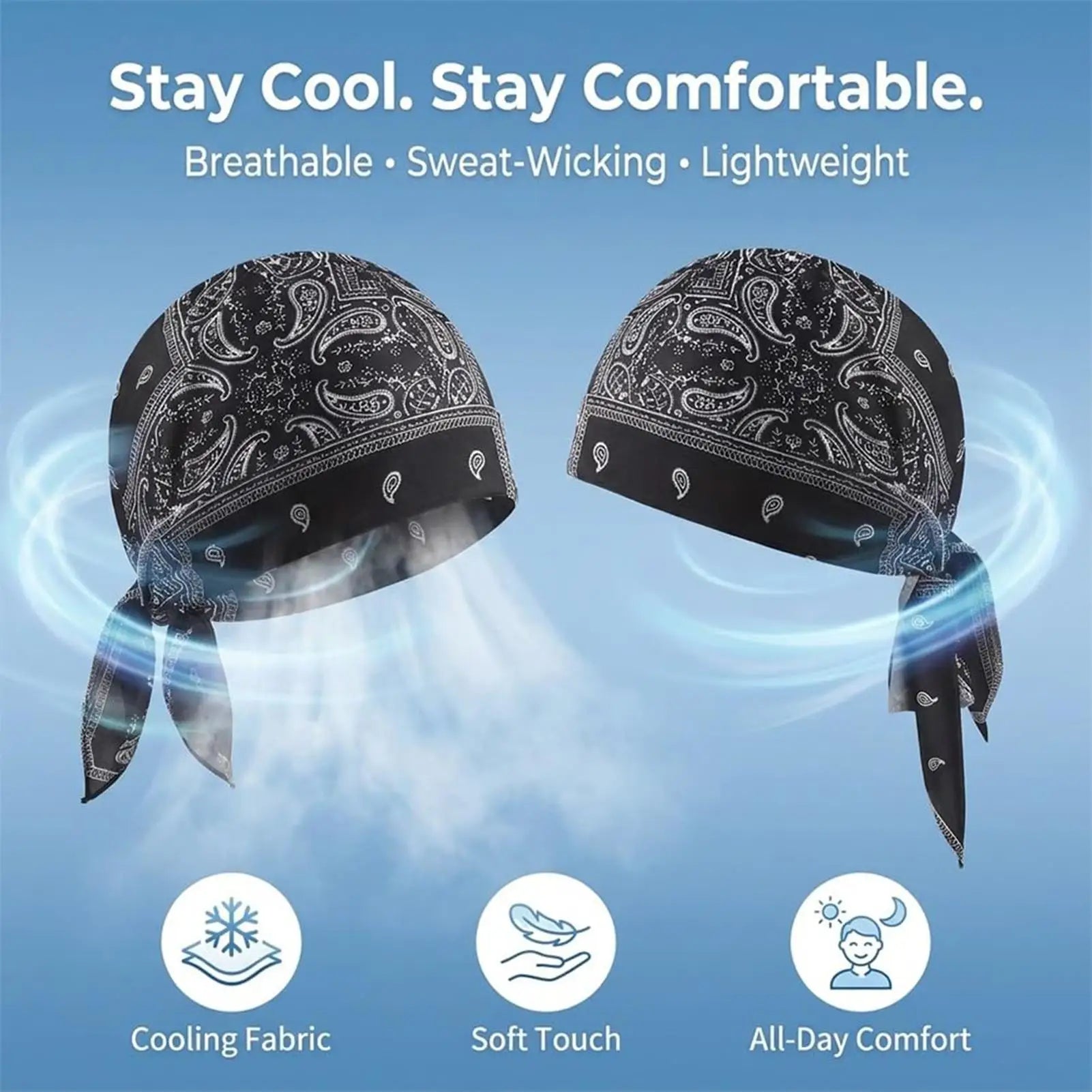 1PC Breathable Quick Dry Bandana Pirate Cap Helmet Liner Cooling Bicycle Headscarf Cycling Hat Headband Cooling Bicycle Hat Zpaxo