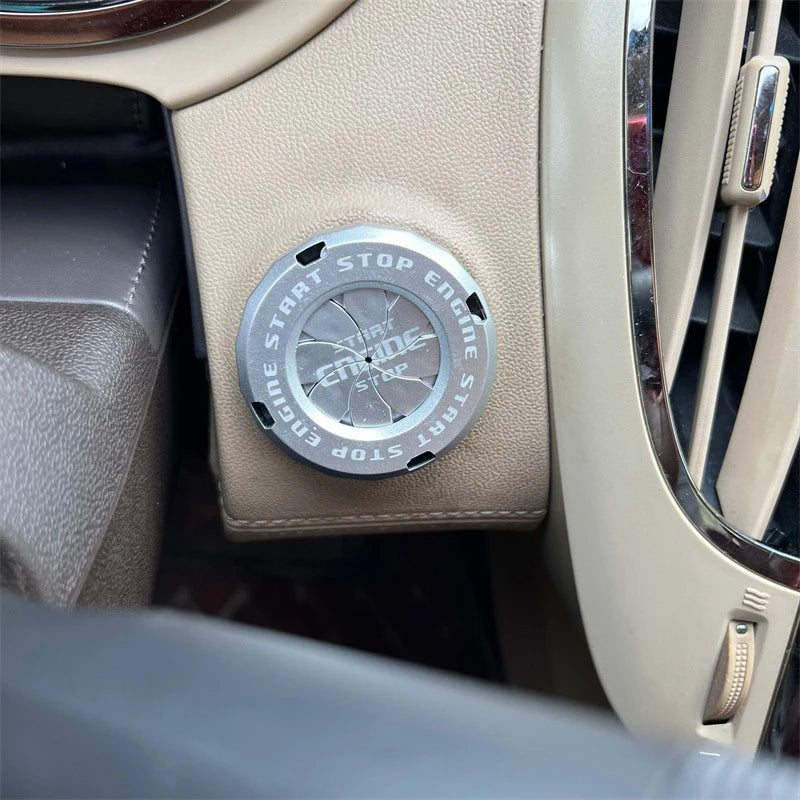 Ignition Device Decor Motorcycle Key Cover Car Interior Sticker Zpaxo Silver