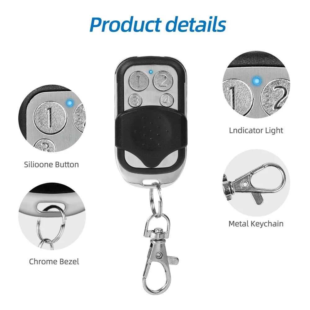 1-50PCS Smart Copy Duplicator 433mhz Remote Control 4 Button Electric Garage Door Gate Remote Cloning 433.92 MHz Transmitter Zpaxo
