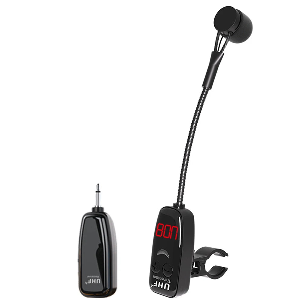 UHF Wireless Instruments Microphone Clip Pickup System Receiver