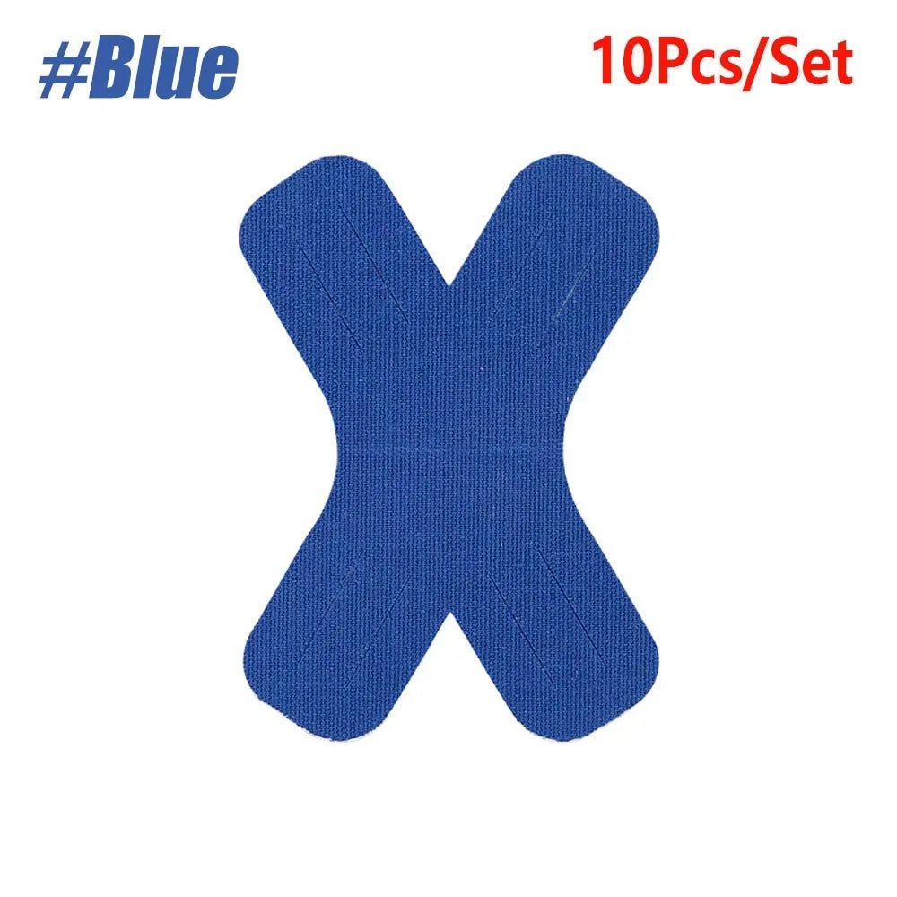 Waterproof Gym Kinesiology Tape Precut Breathable Athletic Sports Zpaxo Blue 10pcs