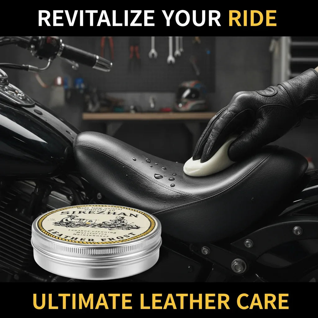Leather Care Cream Refurbishment Polishing Paste Prevents Cracking Cleaner Moisturize for Car Bike Seats,Jackets,Bags,Boots Zpaxo