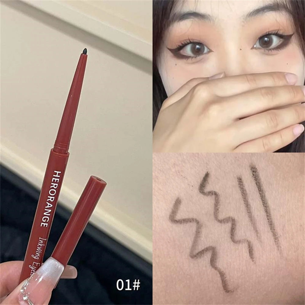 Matte Brighten Lying silkworm Eyeliner Gel Pen Waterproof Quick Drying Pink Brown Ultra fine Eye Shadow Pen Not-Smudge Makeup Zpaxo