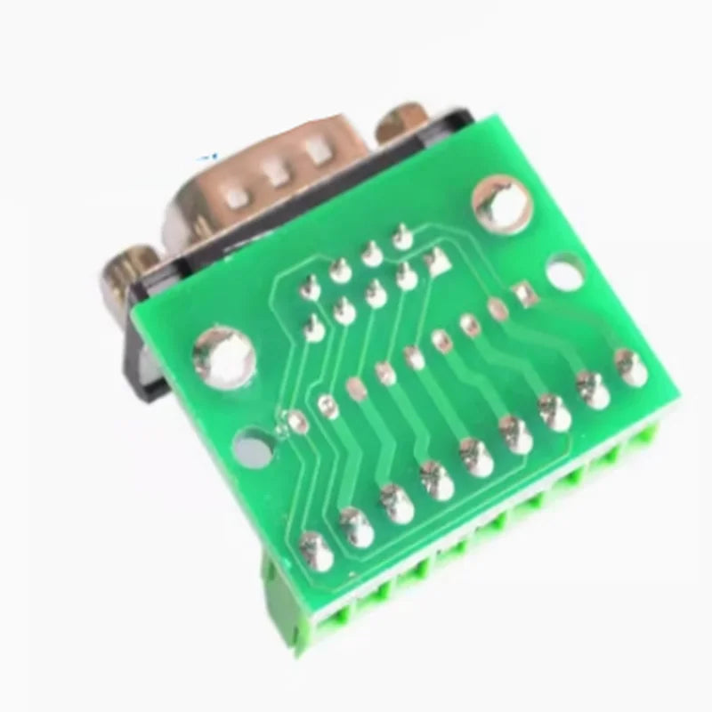 DB9 male and female adapter screw terminal block, 9-pin 9-hole RS232 RS485 conversion board Zpaxo