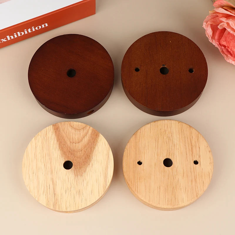 10/12cm Wood Lamp Base Modern Ceiling Plate Wooden Ceiling Holder Pendant Lamp Fitting Chandelier Base DIY Lighting Accessories Zpaxo