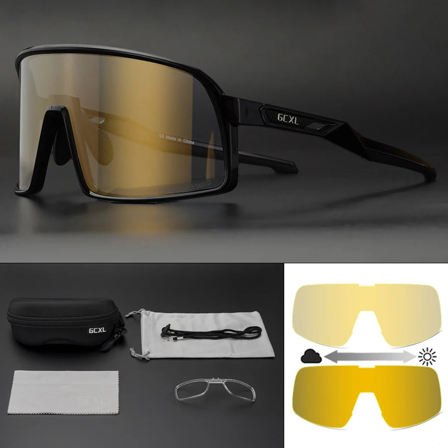 NEW Photochromic Outdoor Sport Bike Sunglasses Men Women Bicycle MTB Road Cycling Glasses UV400 Fishing Goggles Running Eyewear Zpaxo Color4 Photochromic