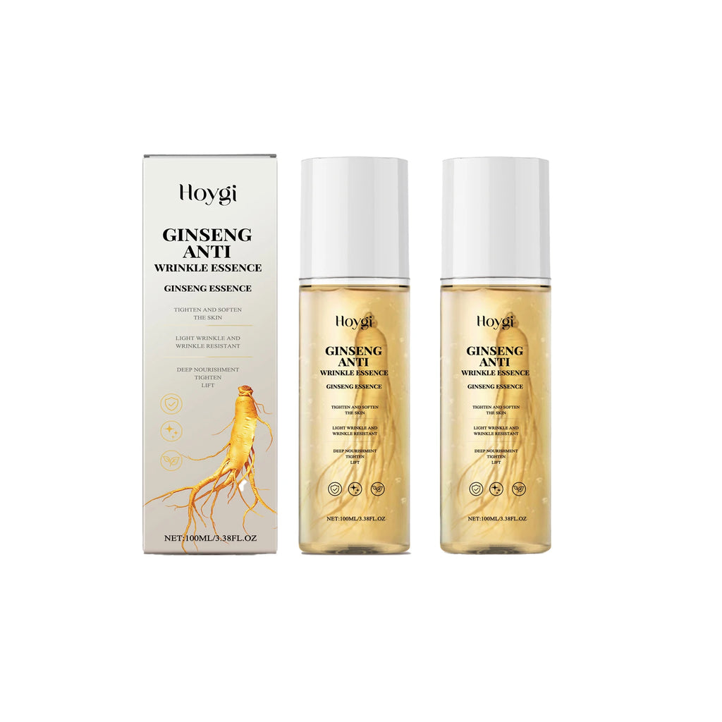 Hoygi 100ml Ginseng Power Firming Serum Reduce Fine Lines Wrinkles and Dark Circles Nourish and Tighten Face Eye Area Zpaxo 2PCS
