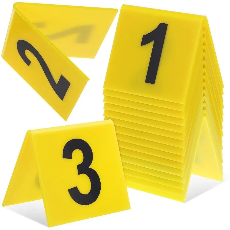 Double Sided Acrylic Crime Scene Markers 1-10 Table Numbers