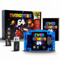 SC64 Flash Cart 10000 in 1 Open Source Game Cartridge For Nintendo 64 N64 Console 6TG Modular Chip Region Free With 64G TF Card Zpaxo Blue 64G