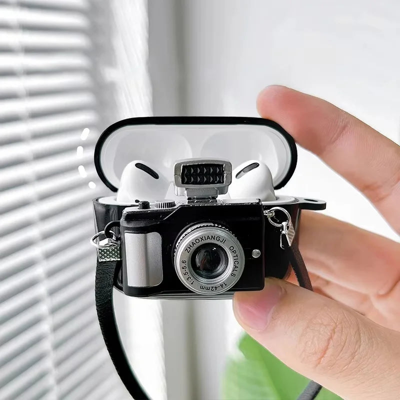 Vintage Camera Apple Airpods 3 2 1 Soft Silicone Headphone Protective