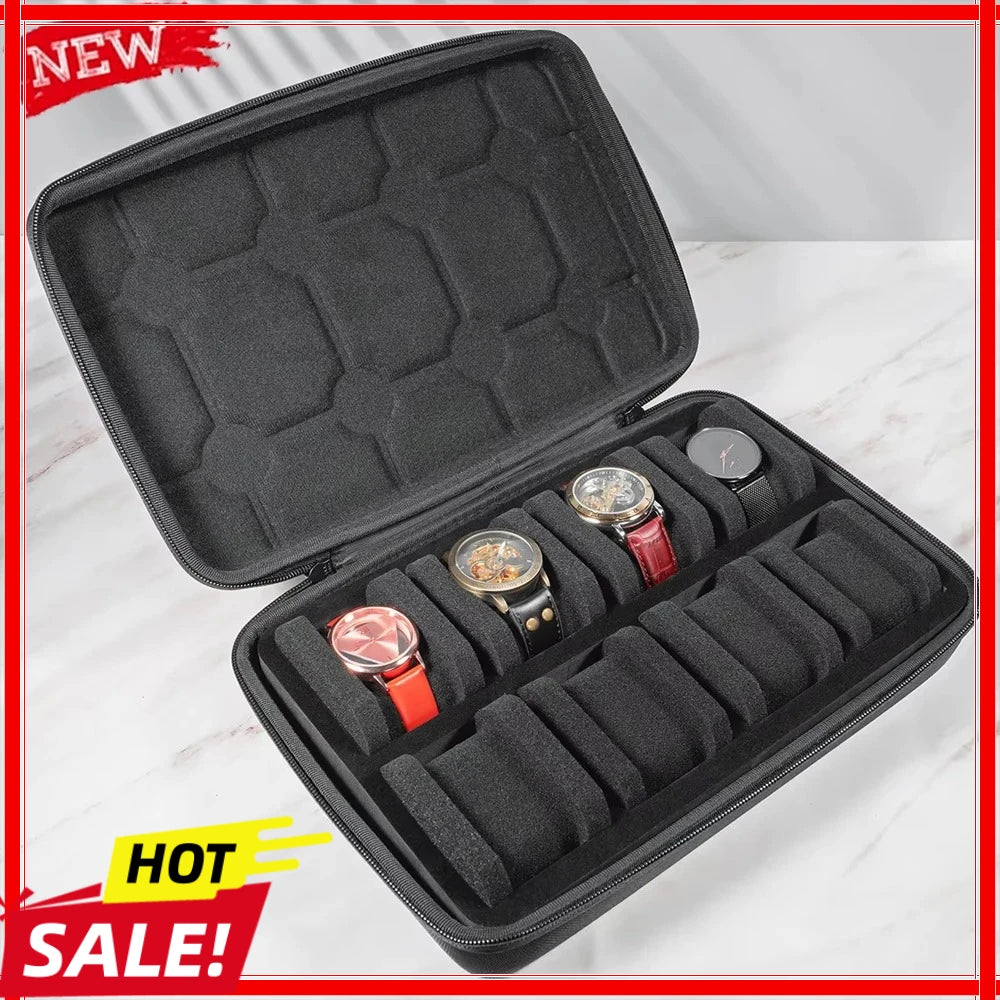 5-Slot Watch Travel Case – Portable Watch Box Organizer Watch Travel Case Zpaxo
