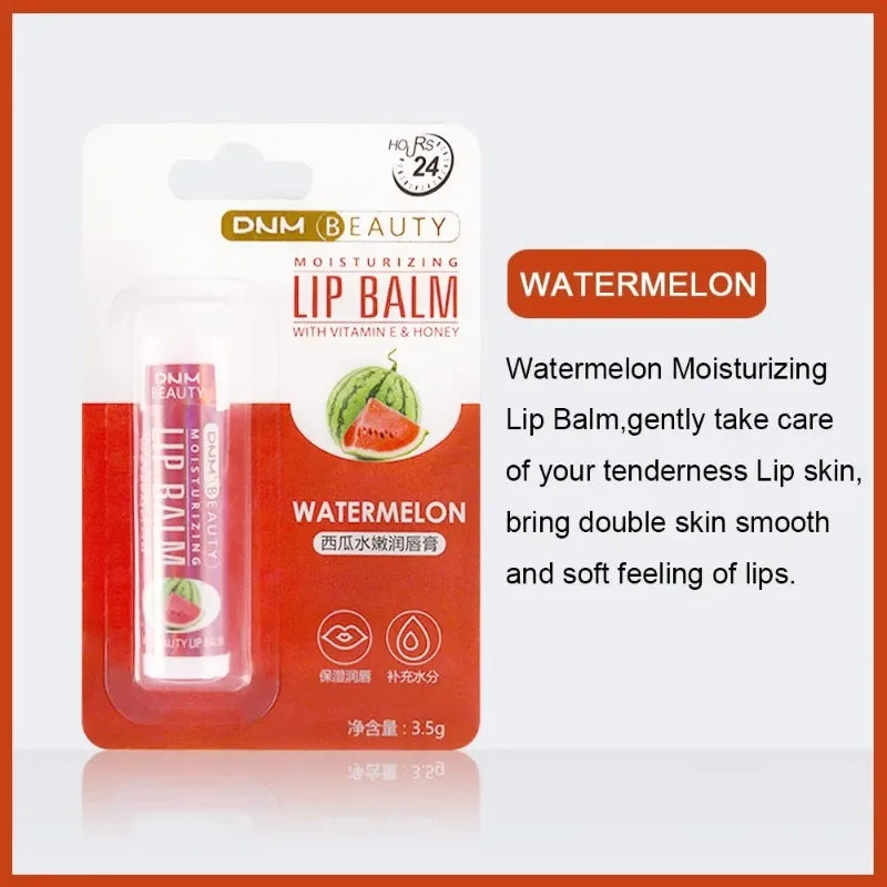 18 Flavors Fruit Lip Balm Oil Moisturizing Long-lasting Gloss Clear Zpaxo Watermelon