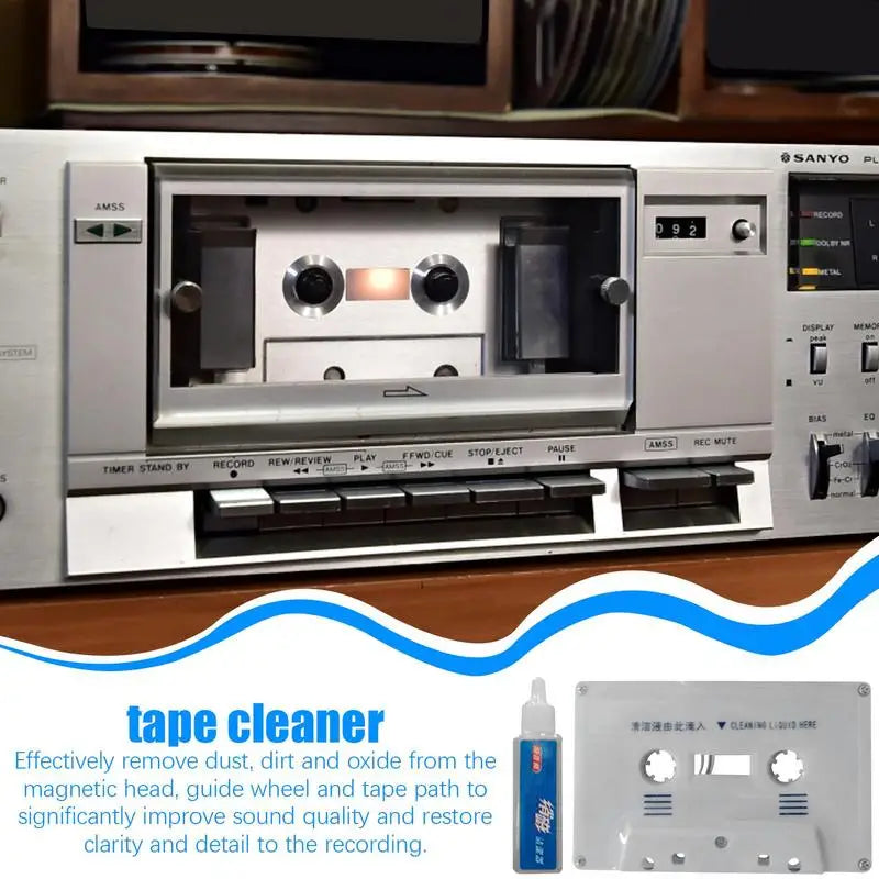 Tape Head Cleaner Cassette Maintenance Demagnetizer Recorder Fluids
