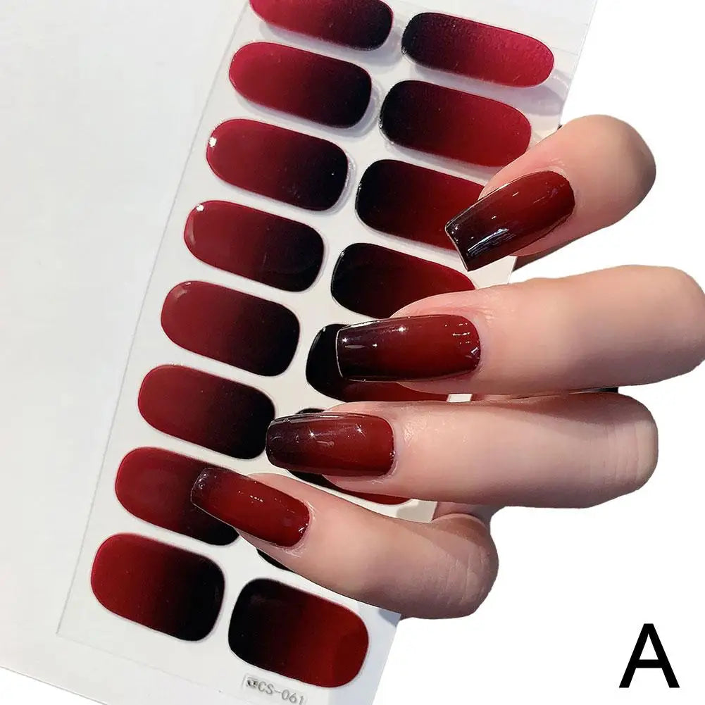 Naked Gradient Ombré Nail Wraps – No-Lamp French Nail Stickers Nail Art Stickers Zpaxo CS-61