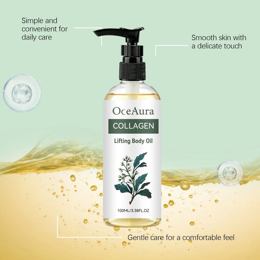 OceAura Collagen Lifting Body Oil – Firming & Hydrating Skin Firming Body Oil Zpaxo