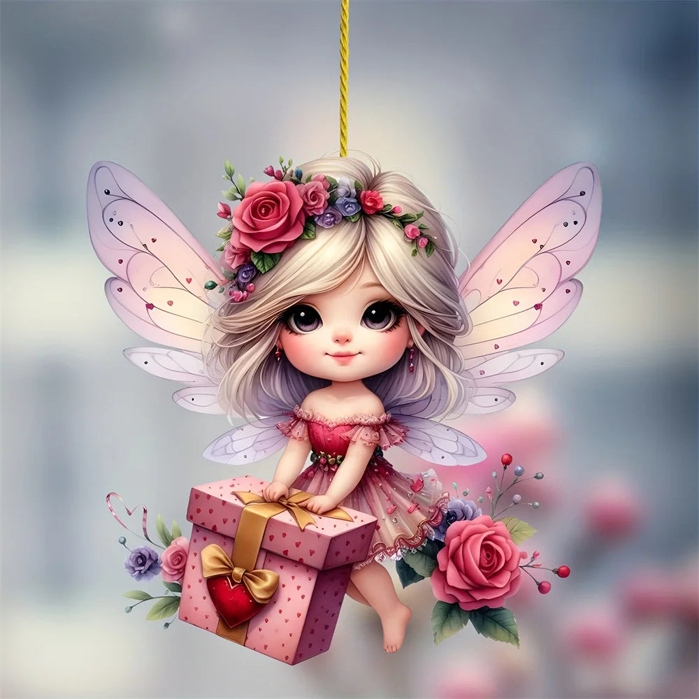 Acrylic Fairy Elf Pendant – Car, Bag & Home Charm Decor