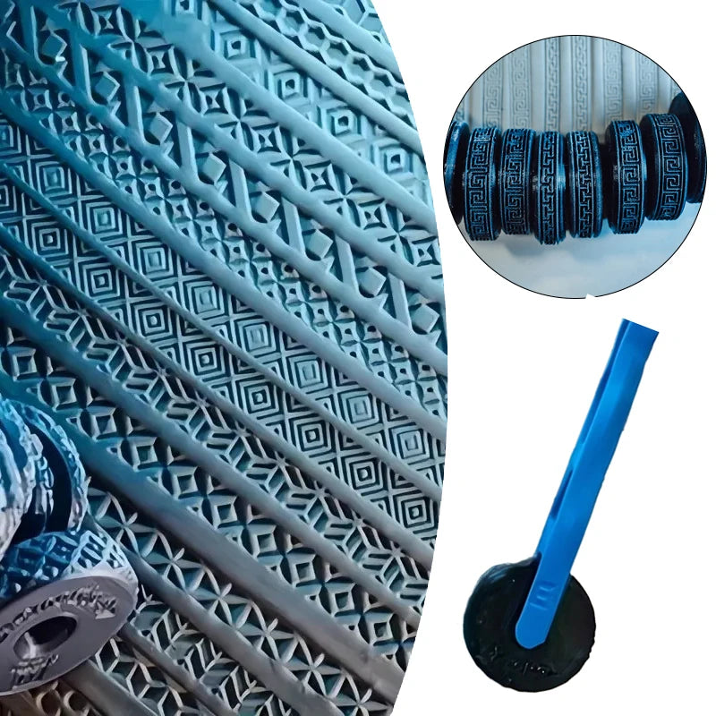 Egyptian-Inspired Relief Rolling Tool Clay Texture Wheel Clay Stamp Roller Pottery Making Tools DIY Handcrafts, Arts & Crafts Zpaxo
