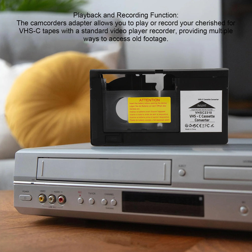 Camcorders Cassette Adapter Easy Simple Converter Battery Operated S
