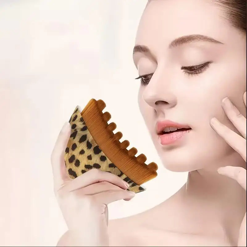 1pcs Manual Lymphatic Face Cleansing Brush – Ergonomic Dry for Chin, Jawline & Facial Sculpting Zpaxo