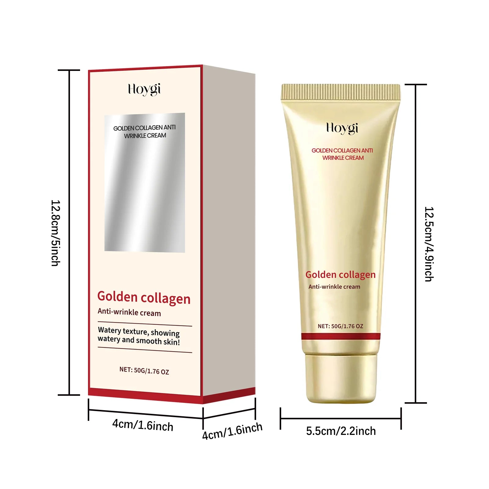 24K Gold Collagen Face Cream – Anti-Wrinkle Firming Moisturizer Gold Collagen Face Cream Zpaxo 50g boxed