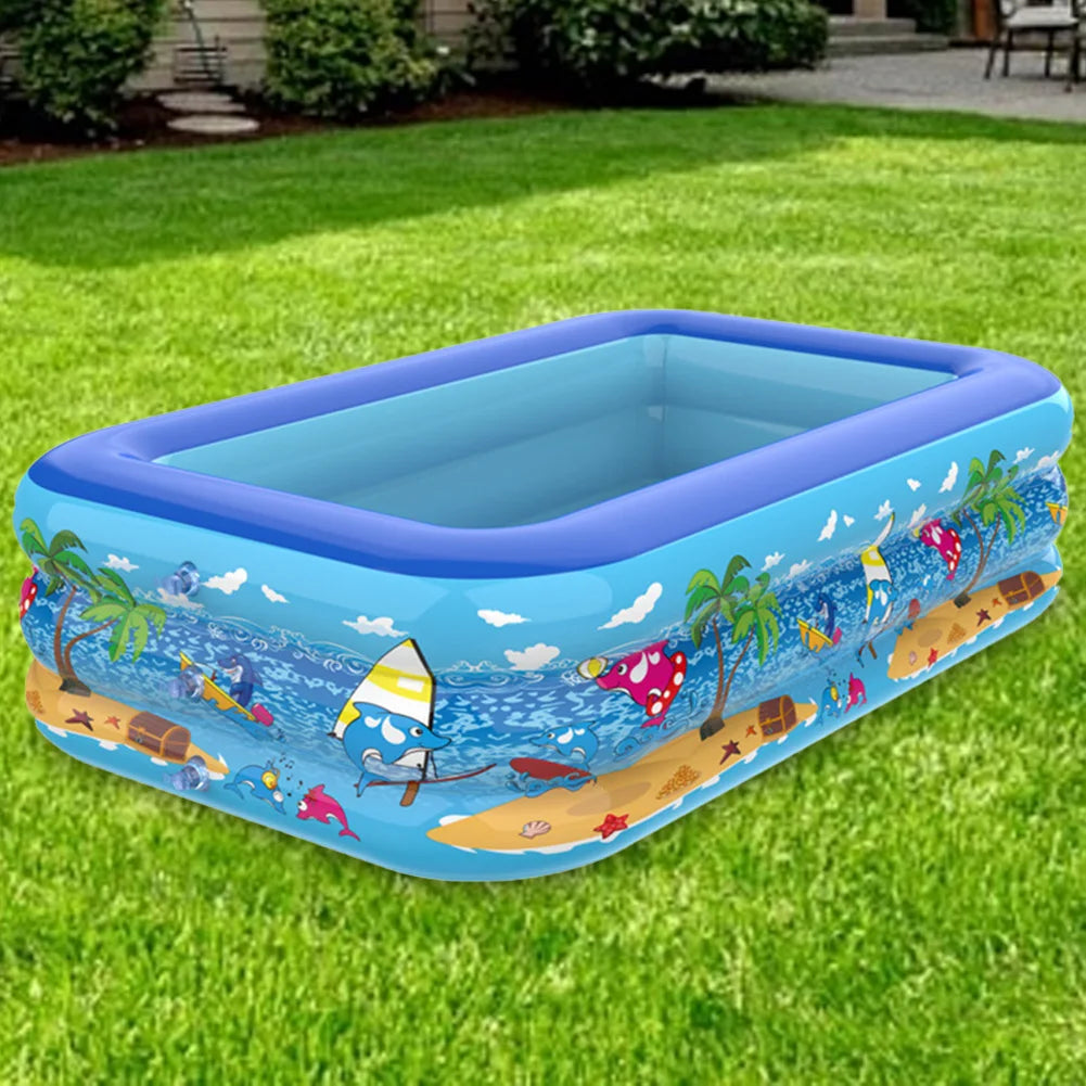 Inflatable Swimming Pool PVC Framed Cartoon Pattern Thickening