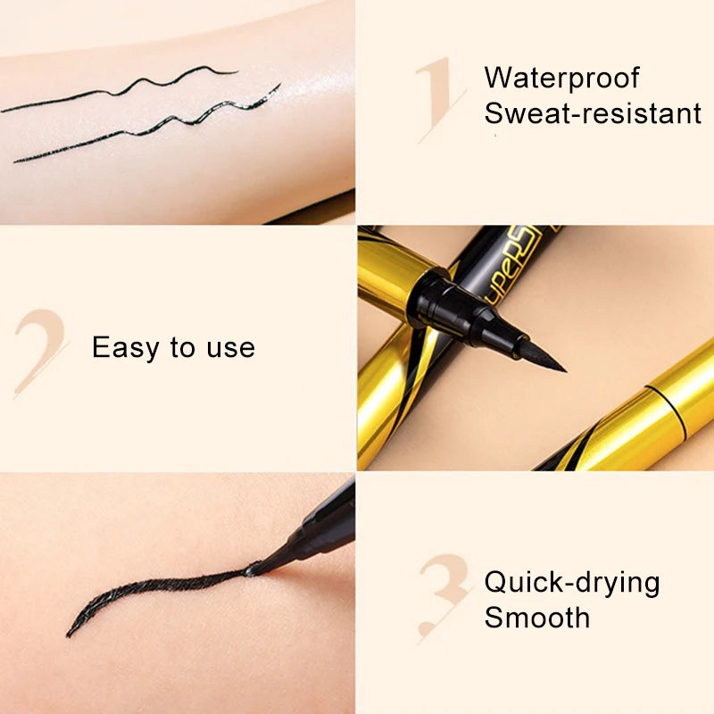 1 Black Quick-drying Eyeliner Waterproof Liquid Eye Liner Pen Long