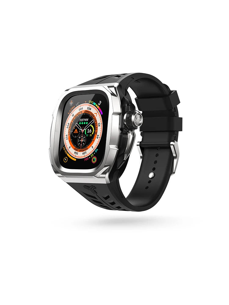 Integrated Metal Modification Suitable for Apple Watch Ultra2 Quick Release Watch with S9 Case 49 Zpaxo