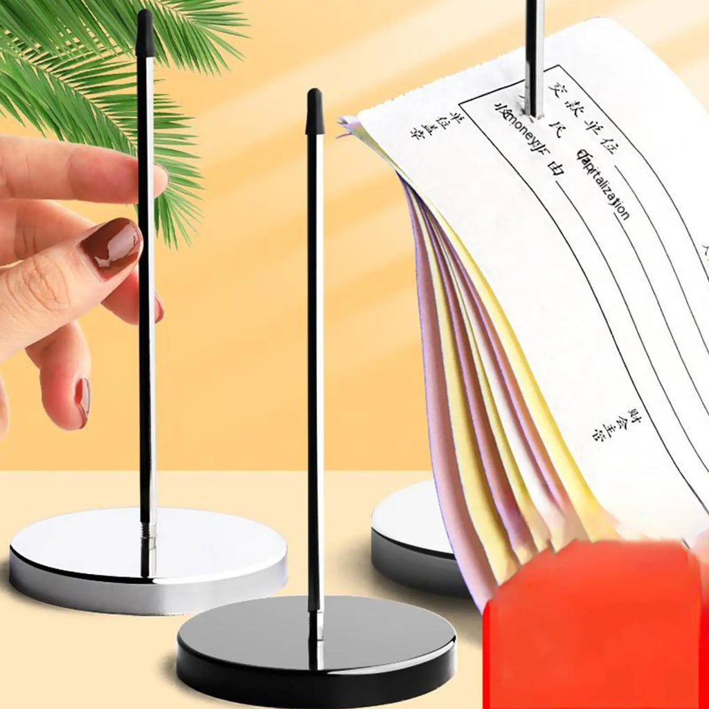 Rod Paper Holder Spike Restaurant Check Spindle Chrome Receipt Holder Paper Receipt Holder Spike For Restaurant Kitchen Takeaway Zpaxo