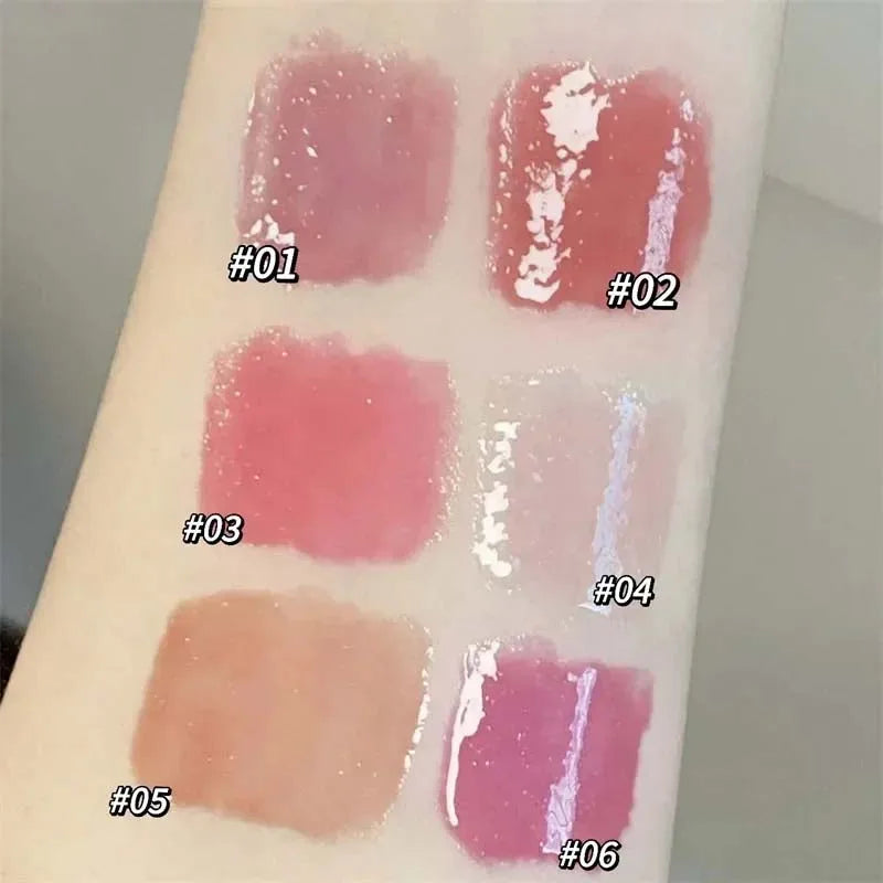 Pink Rabbit Solid Lip Gloss Love Shape Jelly Lipstick Long Lasting