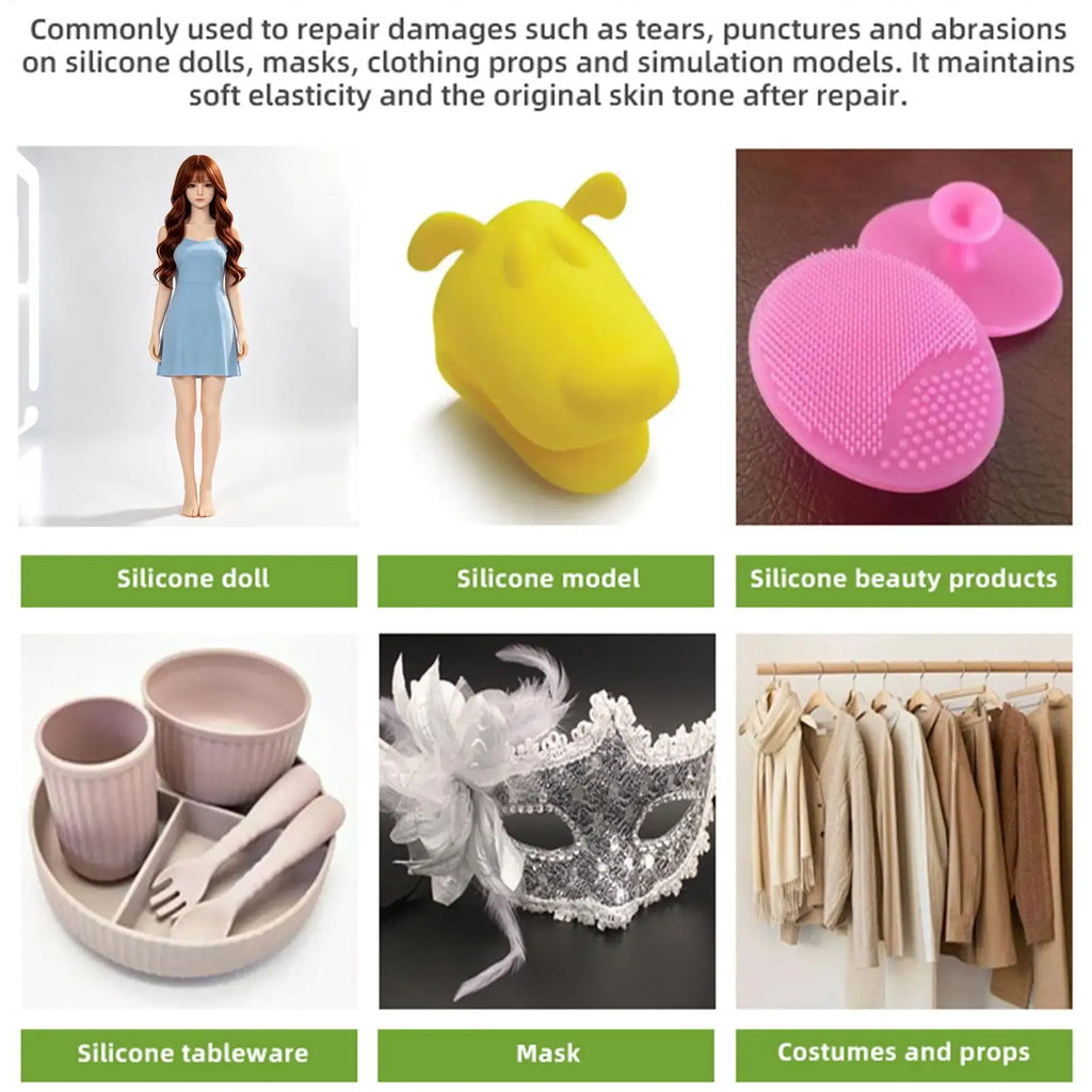 Skin-tone Silicone Adhesive Soft Crack Sealing Glue Doll Makeup Model