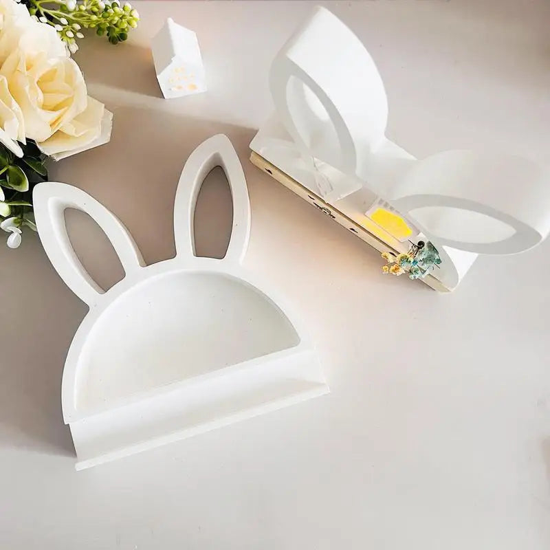Rabbit Silicone Fondant Mold Bunny Candle Mould Semicircular Soap
