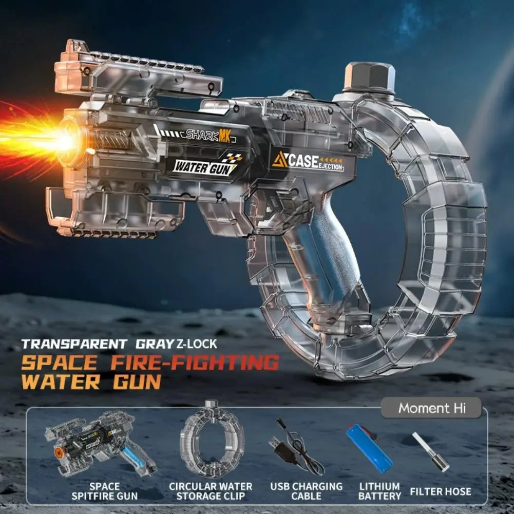 Electric Water Gun for Adults – Auto Fire Squirt Blaster Electric Water Blaster Zpaxo Black A