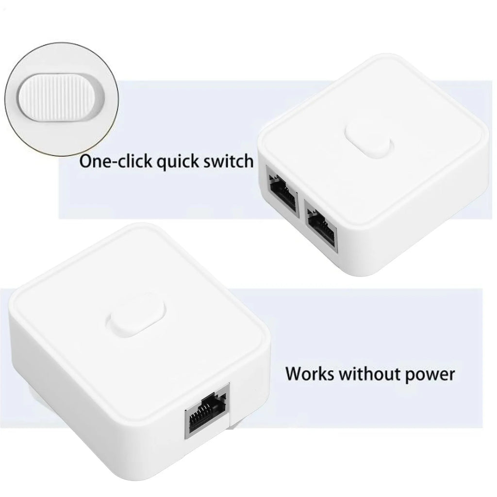 Gigabit Network Switch 2 Port 10 100 1000Mbps 1 Out Poe Extender RJ45