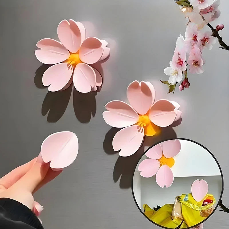 Magnetic Fridge Clips Sealing Sakura Food Bag Multi-function Snack