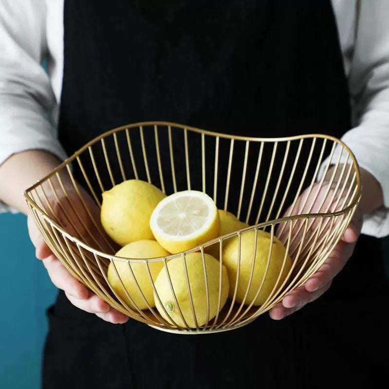 Metal Wire Fruit Basket – Iron Kitchen Storage Bowl Fruit Storage Basket Zpaxo