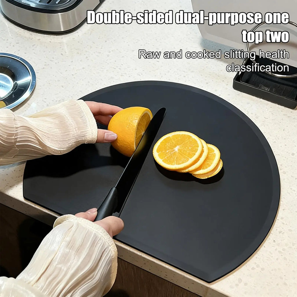 Chopping Board Flexible D-shaped Holder Tray Cooking Meat Fruit