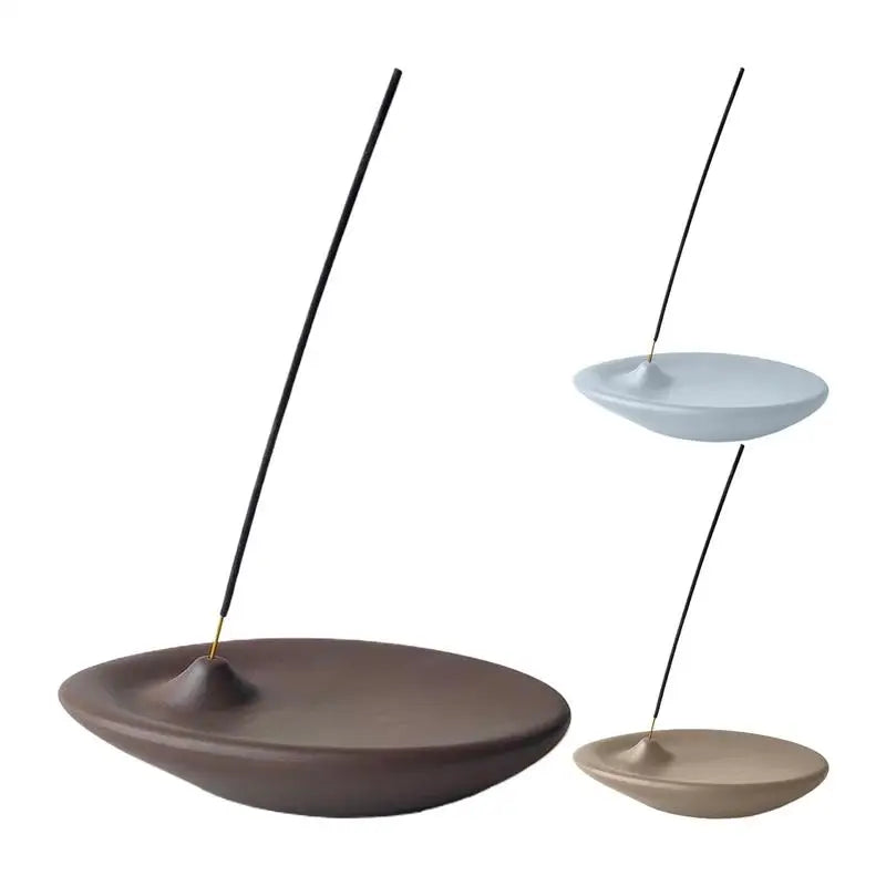 Incense Holder Ceramic Home Decor Burner Tray Decorative Smudge Bowl