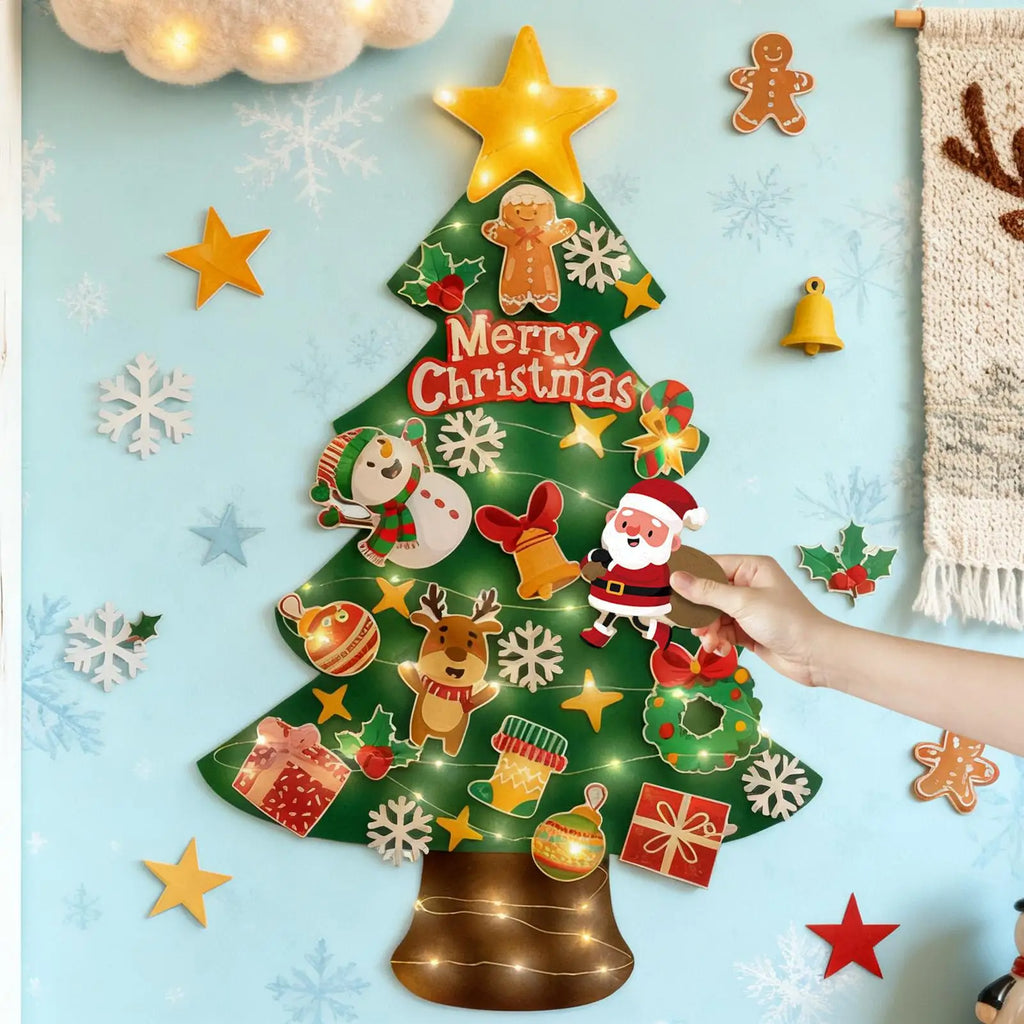 Toddler Felt Christmas Tree 9 8ft Light String LED Pendant Wall