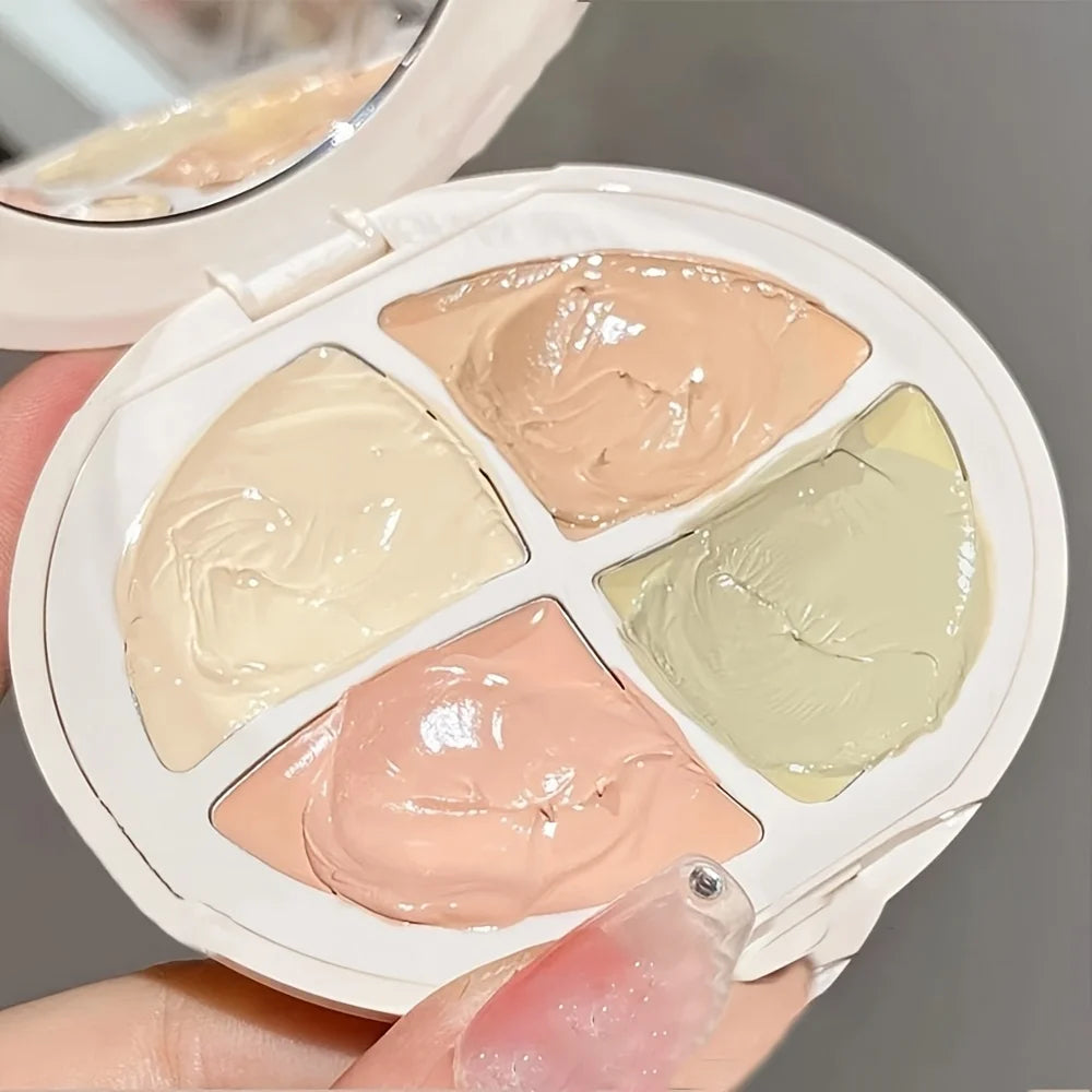 Four-Color Concealer Cream Moisturizing Concealer for Dark Circles,Brightening,Multi-Color Contouring,Foundation Cream Zpaxo